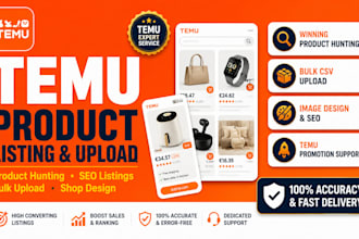 do temu product listing product upload design  temu promotion product hunting