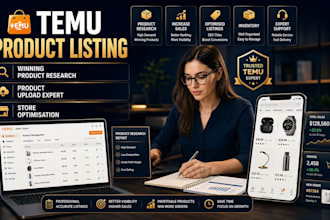do temu product listing product upload design  temu promotion product hunting