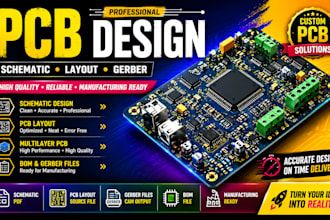 design pcb layout, schematic and custom circuit board