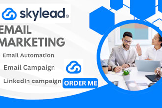setup skylead linkedin email outreach campaigns email automations