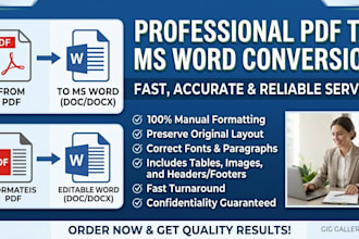 convert PDF image or scanned documents into word