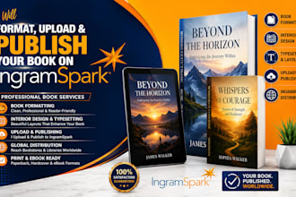 help you format, publish your book for ingramspark publishing