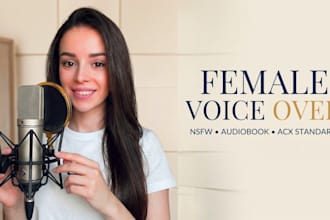 be your deep mommy sultry female voice actor for erotic nsfw, asmr custom audio
