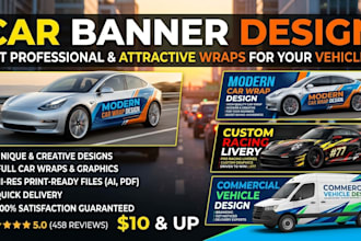 design professional car wrap, vehicle wrap and car branding