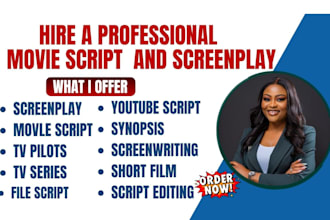create a captivating movie script, screenplay, and TV series script