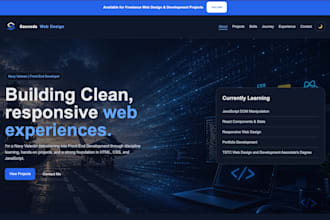create a professional portfolio website