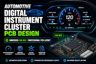 do automotive digital instrument cluster pcb with embedded can gauges