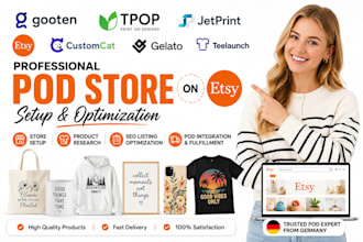 setup customcat gooten teelaunch shineon jetprint tpop etsy printify pod store