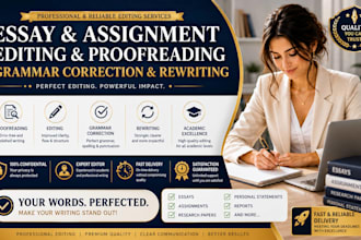 write essays assignments editing proofreading grammar correction and rewriting