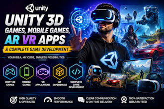 do 3d unity vr game mobile pc games VR apps, oculus meta quest game development