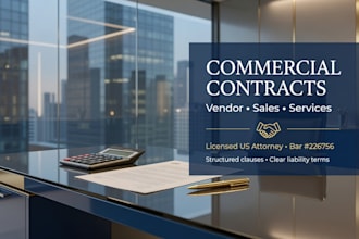 prepare legally structured commercial contracts and vendor agreements