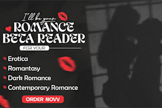 beta read your erotica, romantasy, dark, contemporary romance novel