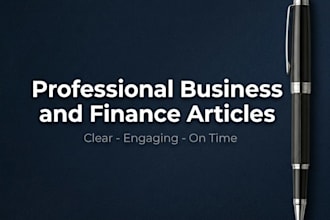 write professional business and finance blog articles