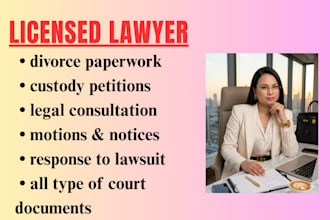 be your criminal defense, civil, family divorce child custody lawyer or attorney
