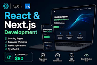 develop responsive react or nextjs website