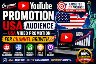 do organic USA youtube promotion, USA video promotion for channel growth