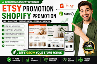 do etsy promotion shopify promotion etsy SEO shopify and product optimization