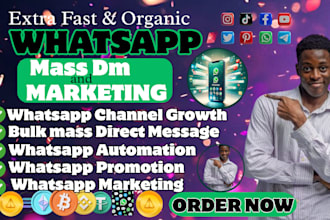 do whatsapp mass dm, whatsapp marketing, bulk messaging, and promotion