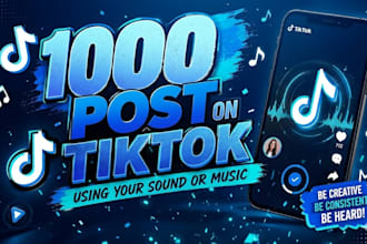 create post on tiktok with your music and spotify music promotion