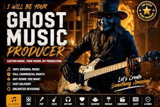 be your authentic ghost music producer for edm, pop, reggae and country music