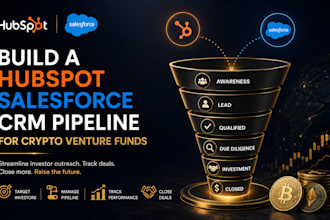 build a hubspot salesforce CRM pipeline for crypto venture funds