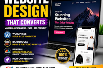 do bandzoogle website web designers printful  wordpres sitebuilder landing page