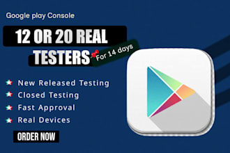 close testing 12 testers 20 testers mobile app testing 12 testers