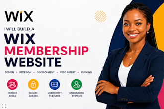build wix membership website, booking website, wix velo,  wix