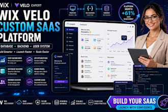 build wix velo custom saas platform database backend development user system