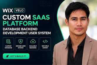 develop wix velo custom saas platform database backend development user system