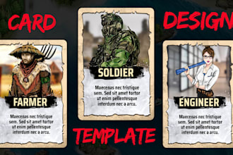 design a custom card game template and trading card tcg frame