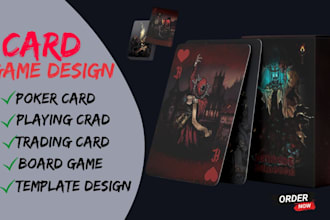 design custom card game templates, tcg card frames and card illustrations