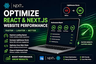 optimize react and nextjs website performance