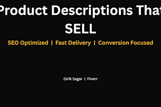 write compelling website copy and product descriptions
