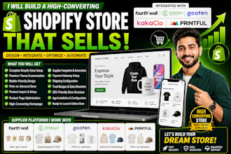build shopify dropshipping store via fourthwall eprolo gooten kakaclo printiful