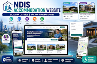 build an ndis accommodation website with sil sda and disability housing listings
