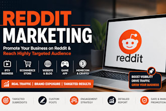 promote iptv business website ecommerce, game app, memecoin via reddit marketing