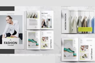design product catalog, brochure for fashion, sportswear and lifestyle booklet