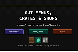 configure deluxemenus, crates, shops and gui menus
