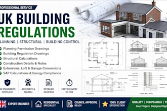 do UK building regulation detailed construction drawing with structural calcs