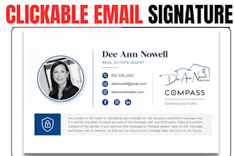 design clickable html email signature in gmail, or outlook