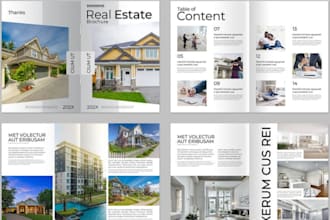design luxury real estate commercial development brochure for project showcase