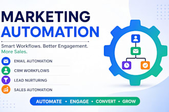 create marketing automation workflows, CRM automation and email funnels