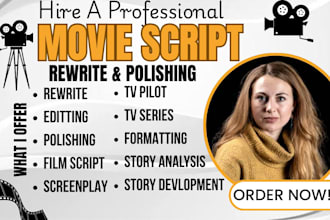 write, polish, line edit your film script tv series or screenplay in final draft