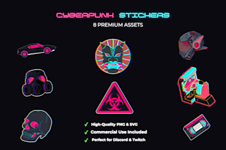 design custom digital stickers or sticker pack for you