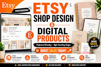 etsy store setup etsy shop etsy seo etsy digital products design stan store