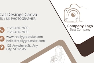 design a modern professional business card using canva