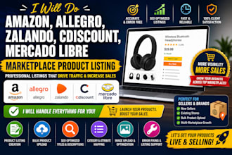 do amazon, allegro, zalando, cdiscount, and mercado libre product listings