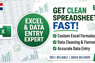 be your expert for advanced excel spreadsheets and data entry