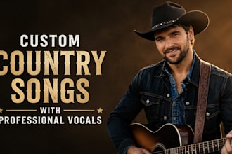 write and sing custom country songs with professional vocals
